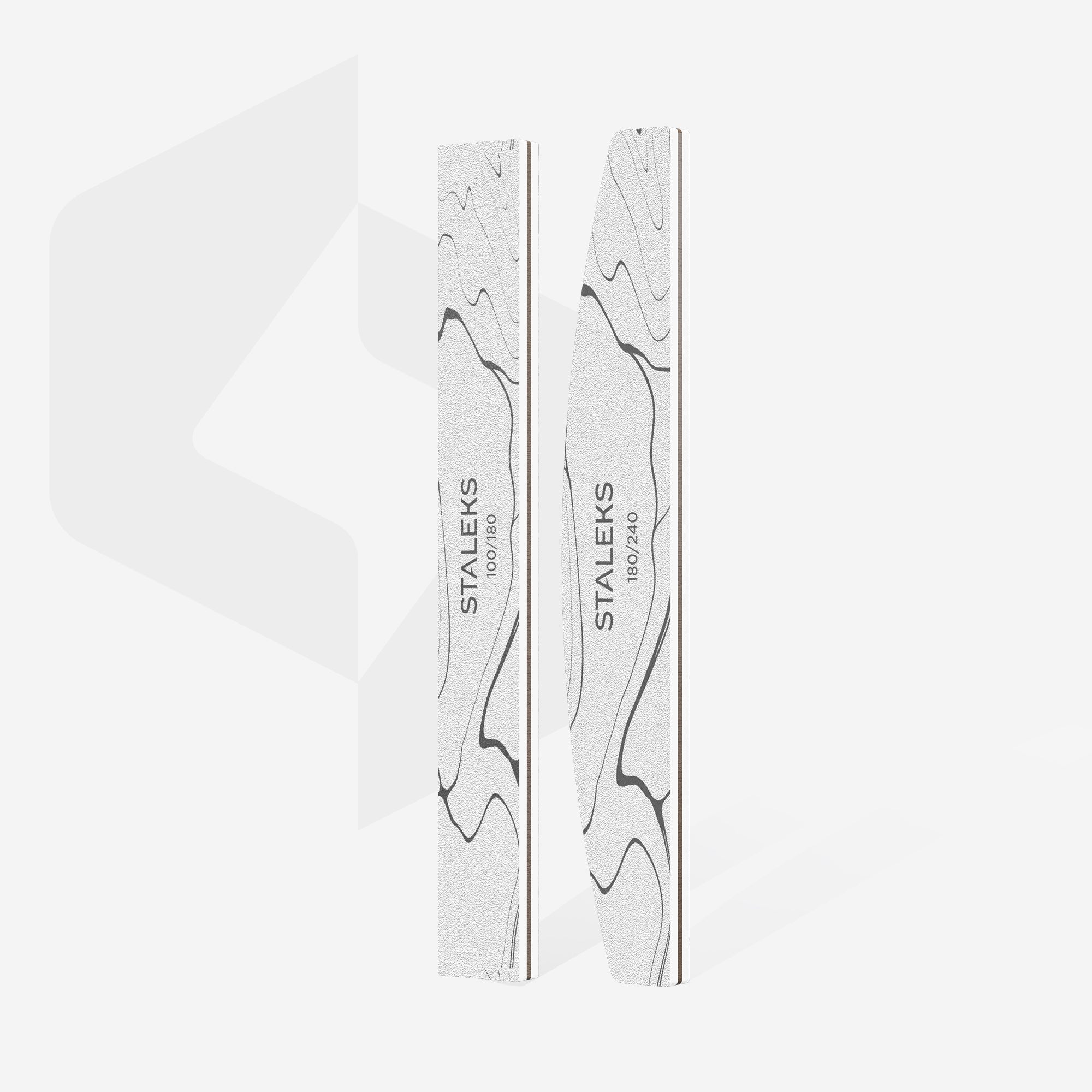 STALEKS HOME PRO Mineral nail files set, 100/180/240 grit (2 pcs)