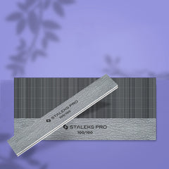 STALEKS Straight wide mineral nail file 100/100 grit (50 pcs)