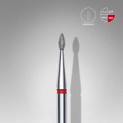 STALEKS EXPERT Fresa diamantada «Gota» roja, diámetro 1,6 mm, parte de trabajo 4 mm