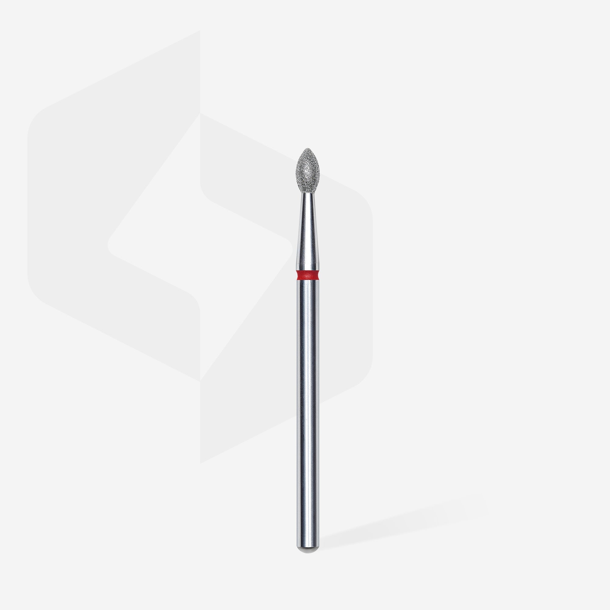 STALEKS EXPERT Diamond nail drill bit pointed bud red, head diameter 2,5 mm, working part 4,5 mm