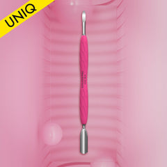 Manicure pusher Gummy with silicone handle UNIQ 10 TYPE 6 (rounded wide pusher and nail cleaner)