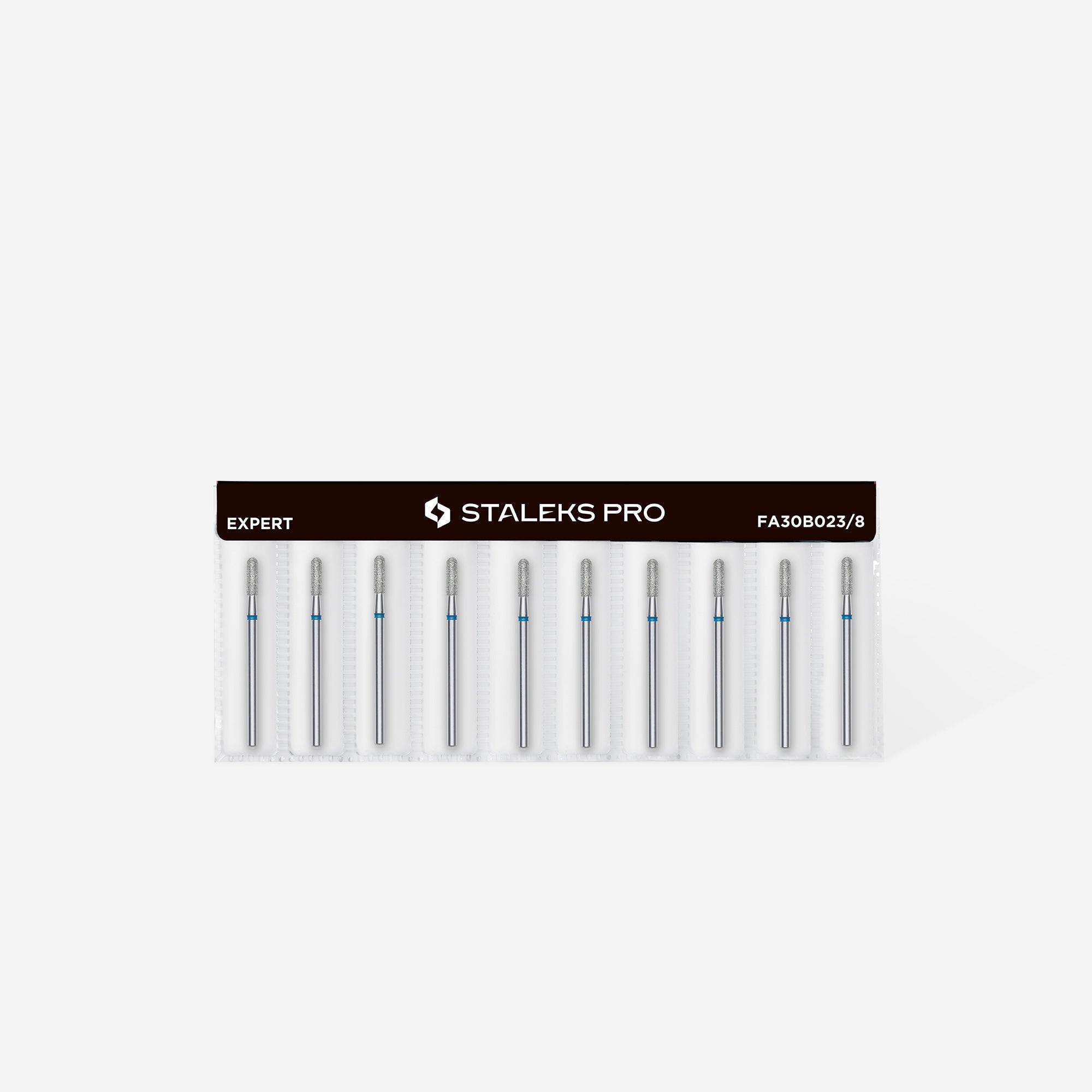 STALEKS EXPERT Diamond nail drill bit rounded cylinder blue, head diameter 2,3 mm, working part 8 mm