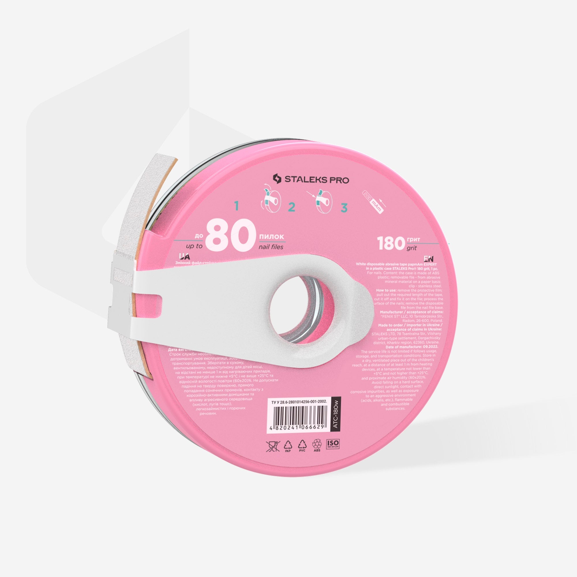 STALEKS EXPERT Donut papmAm Nail files for straight base, 180 grit