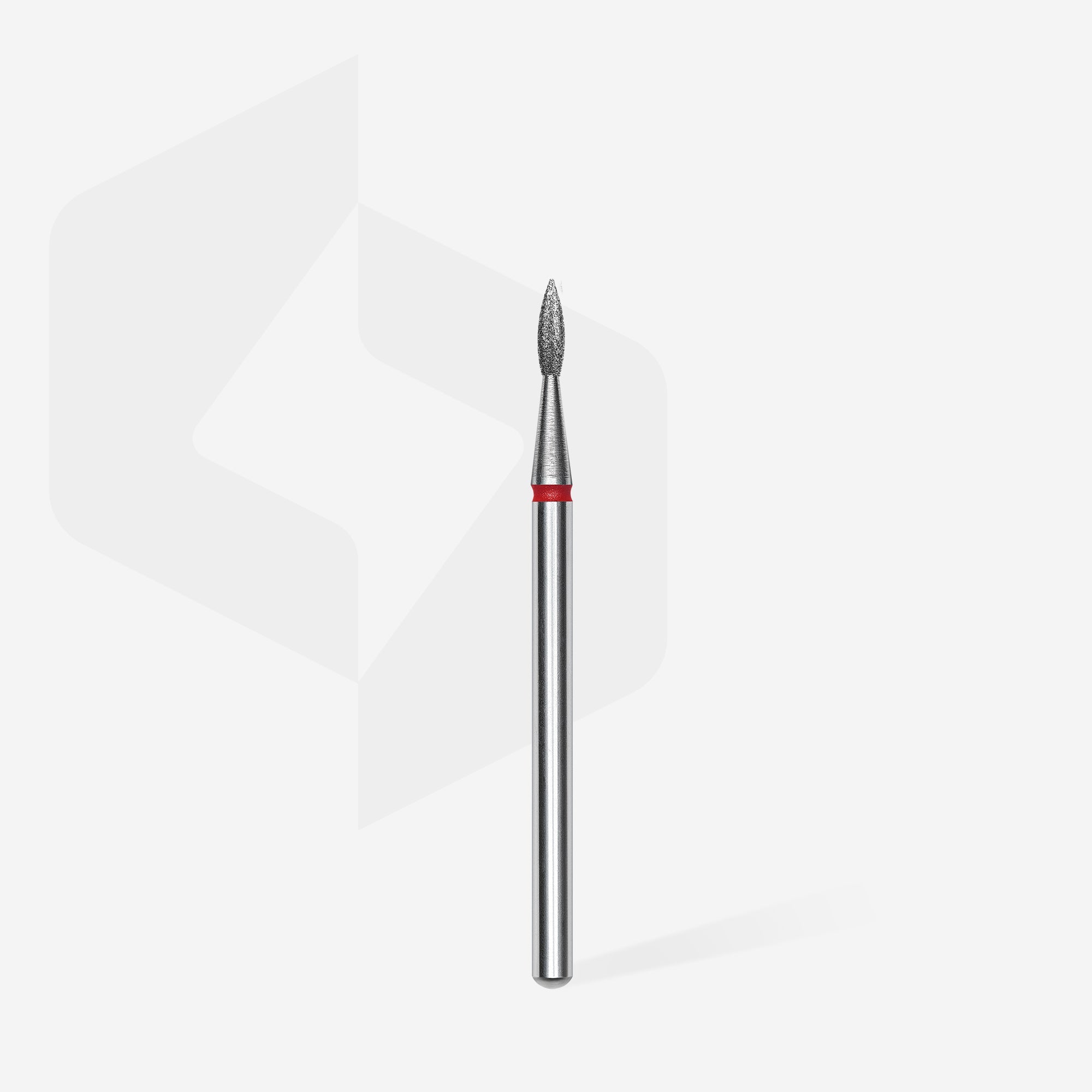 STALEKS EXPERT Diamond nail drill bit pointed flame red, head diameter 1,8 mm, working part 8 mm