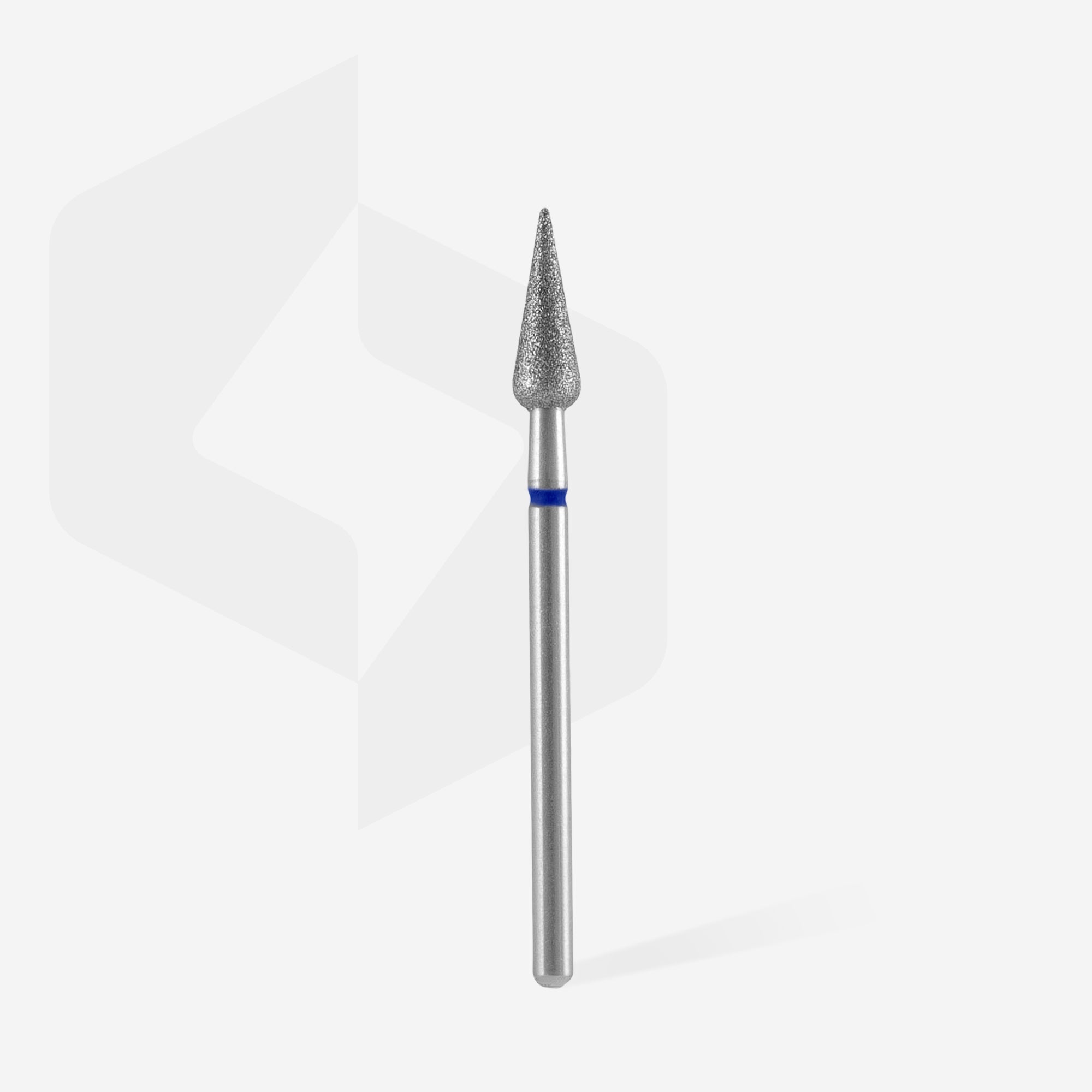 Mũi mài móng kim cương hình lê nhọn EXPERT vạch xanh dương, đường kính đầu 4 mm, chiều dài đầu mài 12 mm