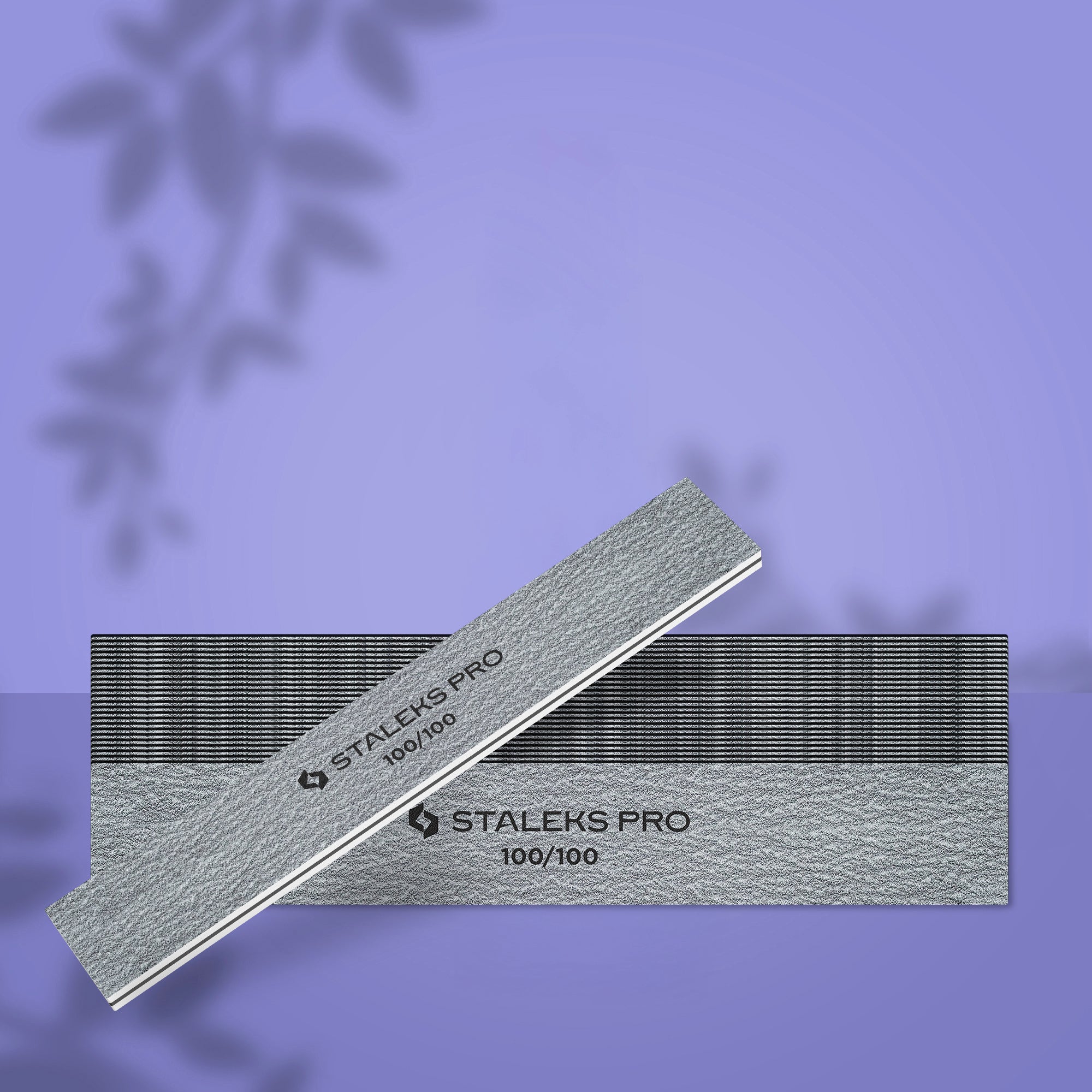 STALEKS Straight wide mineral nail file 100/100 grit (25 pcs)