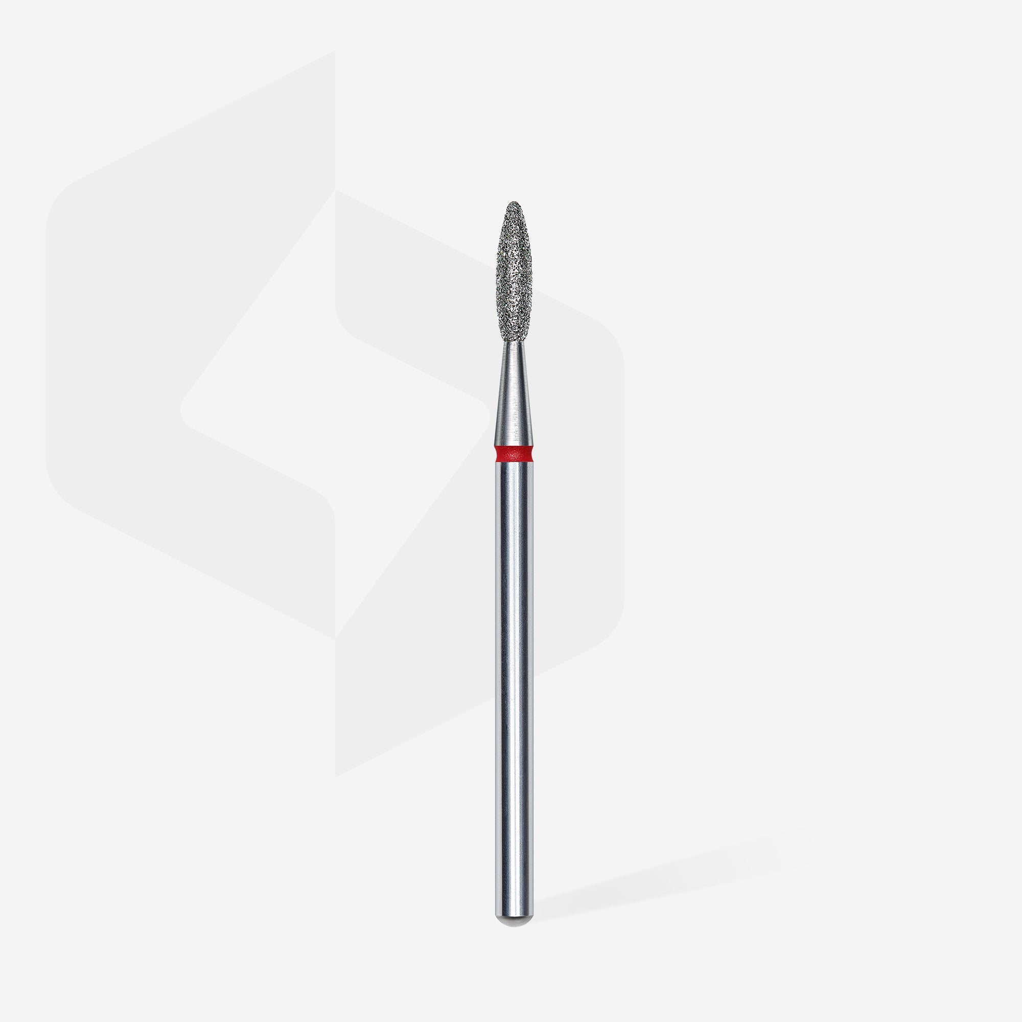STALEKS EXPERT Diamond nail drill bit flame red, head diameter 2,1 mm, working part 8 mm