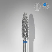 STALEKS EXPERT Carbide nail drill bit corn blue, head diameter 4 mm, working part 14 mm