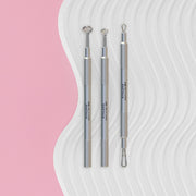 STALEKS BEAUTY & CARE 30 Cosmetology toolset "Clean Skin" (Uno spoon, round spoon with 19 holes and double-ended loop)