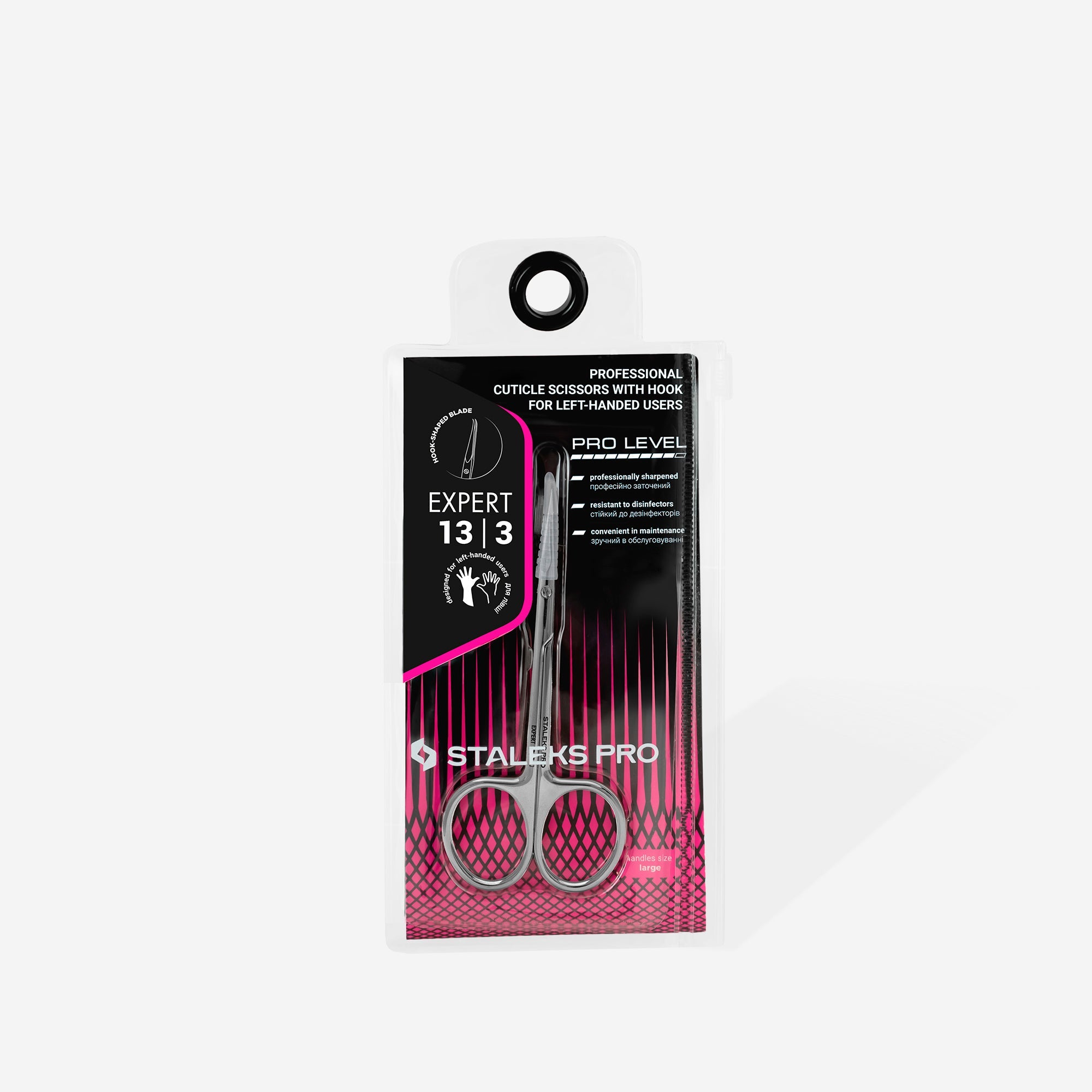 STALEKS EXPERT 13 TYPE 3 Professional cuticle scissors with hook for left-handed users