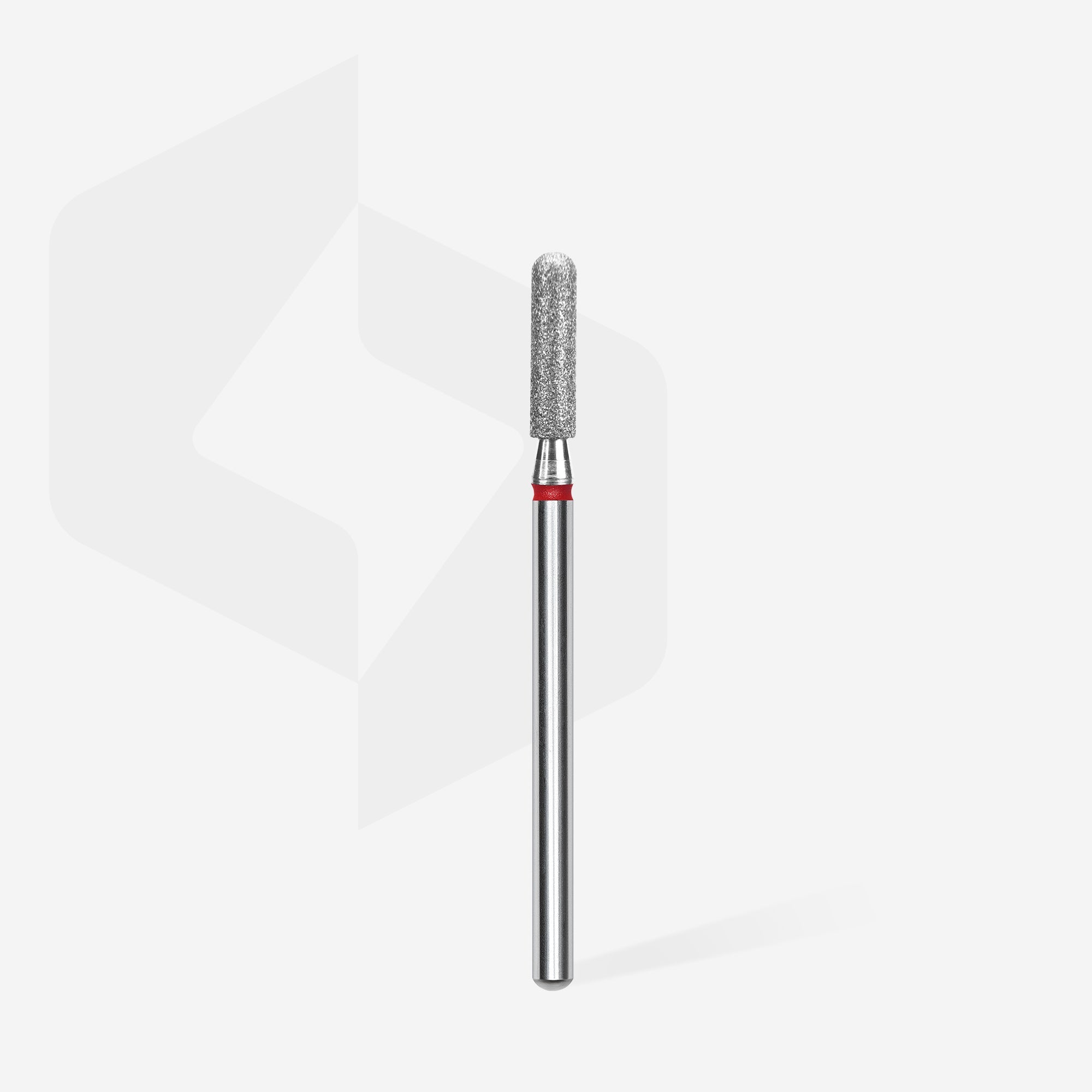 STALEKS EXPERT Diamond nail drill bit rounded cylinder red, head diameter 2,5 mm, working part 10 mm