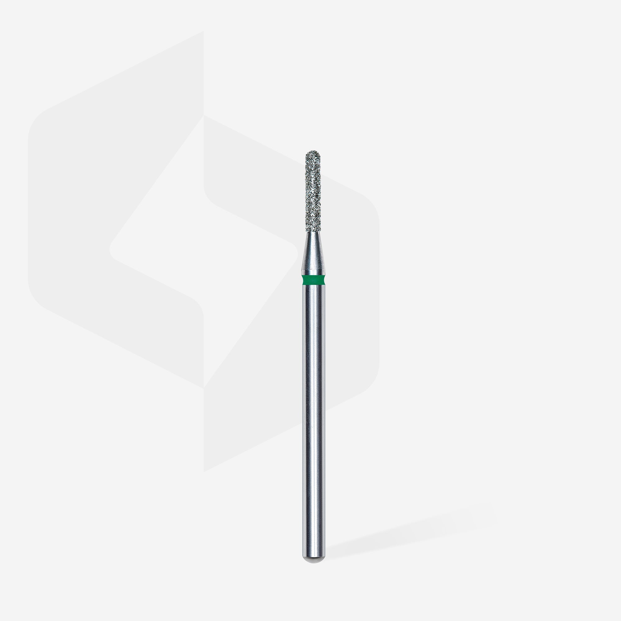 STALEKS EXPERT Diamond nail drill bit rounded cylinder green, head diameter 1,4 mm, working part 8 mm