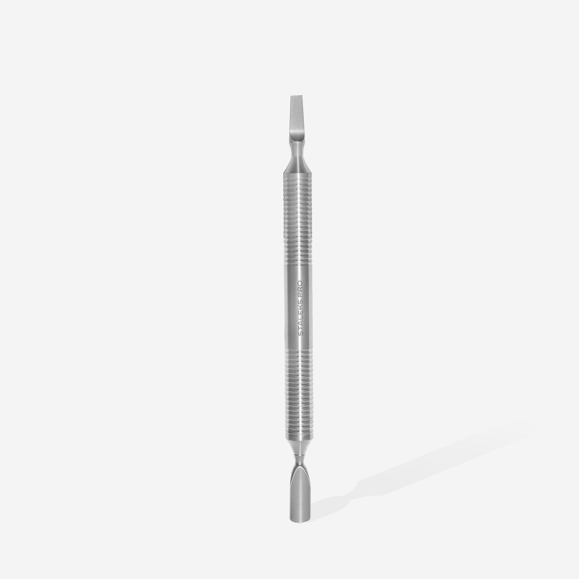 Hollow manicure pusher EXPERT 100 TYPE 5 (rounded narrow pusher and straight blade)