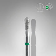 STALEKS EXPERT Diamond nail drill bit match green, head diameter 2,3 mm, working part 5 mm