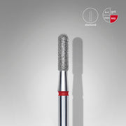 STALEKS EXPERT Fresa de diamante «cilindro redondeado» roja, diámetro 2,3 mm, parte de trabajo 8 mm
