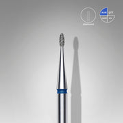 STALEKS EXPERT Fresa de diamante «Gema redondeada» azul, diámetro 1,2 mm, parte de trabajo 3 mm