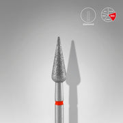 STALEKS EXPERT Fresa diamantada «Pera aguda» roja, diámetro 4 mm, parte de trabajo 12 mm