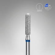 STALEKS EXPERT Diamond nail drill bit rounded cylinder blue, head diameter 2,5 mm, working part 10 mm