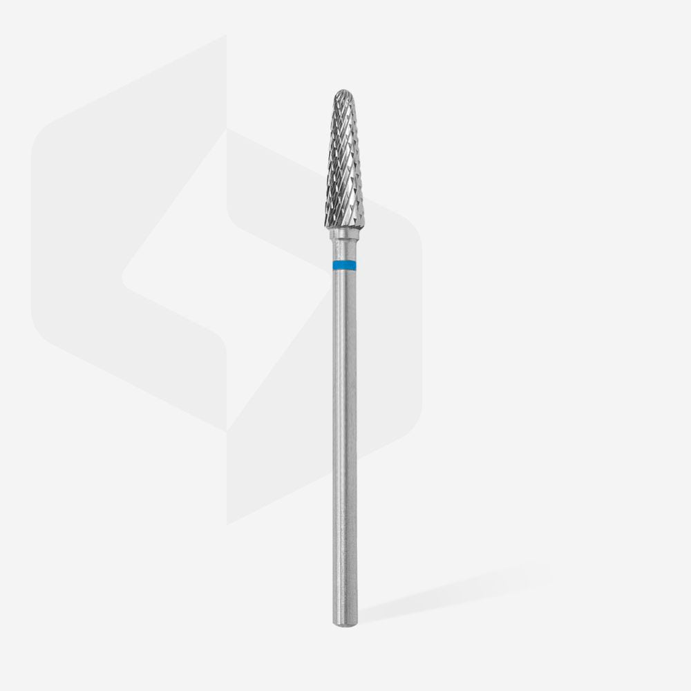 STALEKS EXPERT Carbide nail drill bit frustum blue, head diameter 4 mm, working part 13 mm