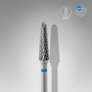STALEKS EXPERT Carbide nail drill bit frustum blue, head diameter 4 mm, working part 13 mm