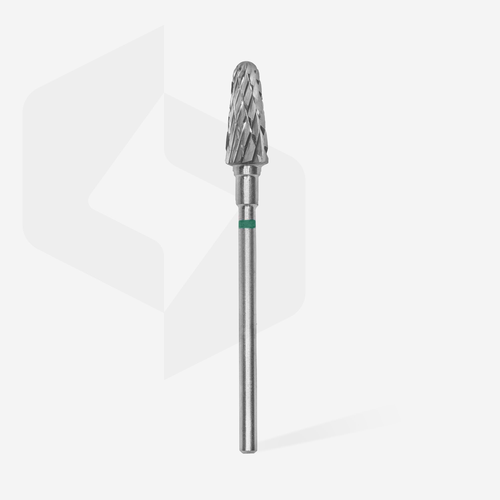 STALEKS EXPERT Carbide nail drill bit frustum green, head diameter 6 mm, working part 14 mm