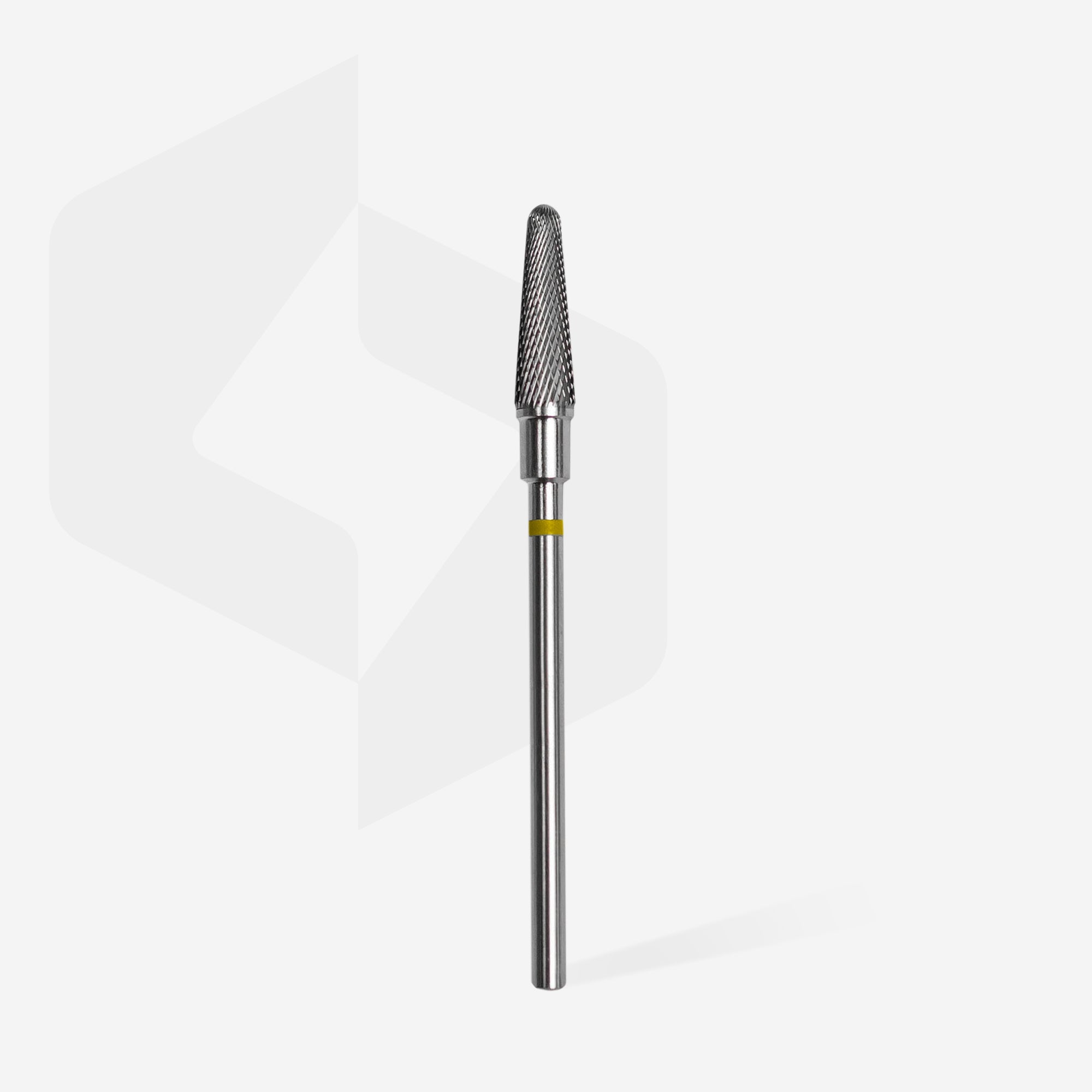 STALEKS EXPERT Carbide nail drill bit frustum yellow, head diameter 4 mm, working part 13 mm