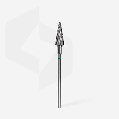 Carbide nail drill bit cone green EXPERT head diameter 6 mm / working part 14 mm