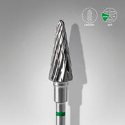 STALEKS EXPERT Fresa de metal duro «Cono» verde, diámetro 6 mm, parte de trabajo 14 mm