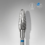 STALEKS EXPERT Carbide nail drill bit corn blue, head diameter 5 mm, working part 13 mm