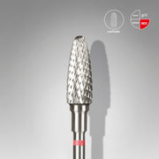 STALEKS EXPERT Fresa de metal duro tipo «maíz» roja, diámetro 5 mm, parte de trabajo 13 mm