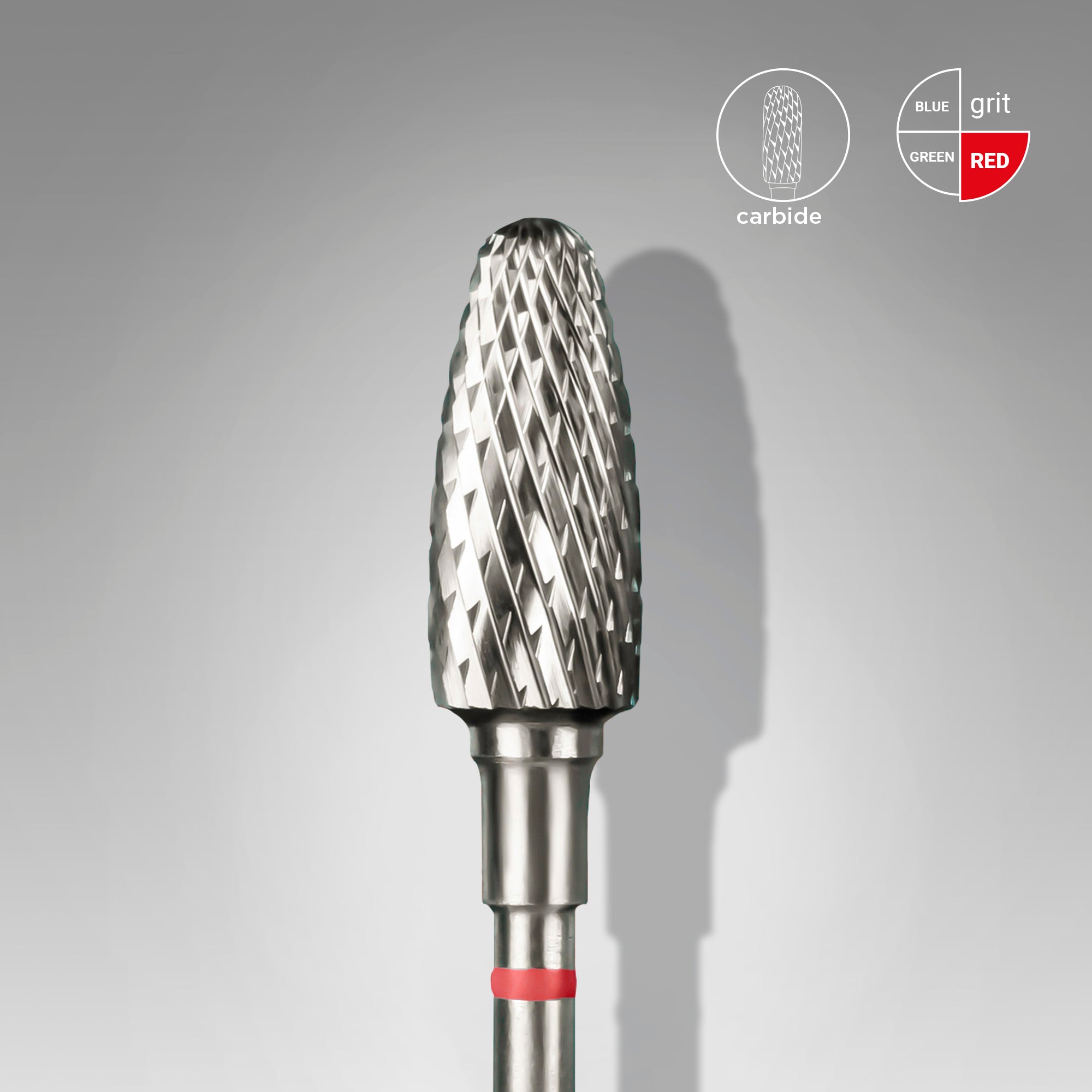 STALEKS EXPERT Fresa de metal duro tipo «maíz» roja, diámetro 6 mm, parte de trabajo 14 mm