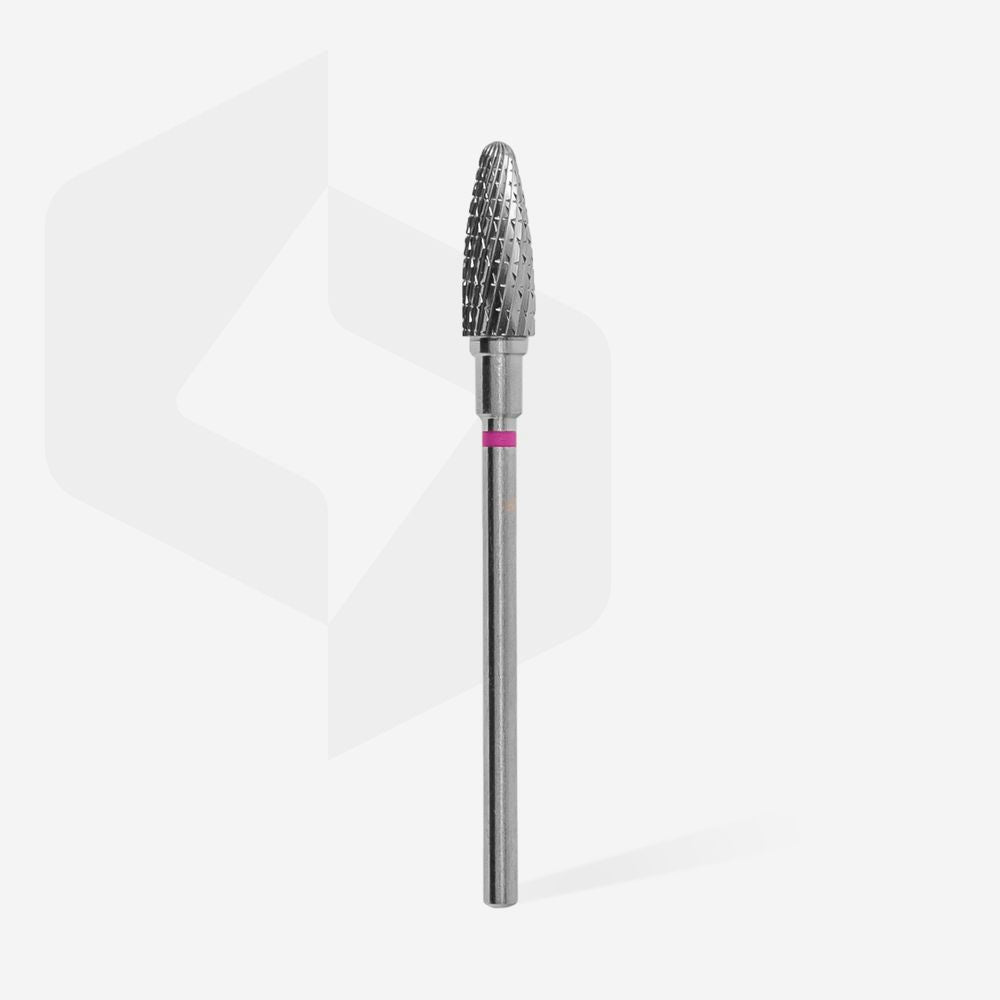 STALEKS EXPERT Carbide nail drill bit corn purple, head diameter 5 mm, working part 13 mm