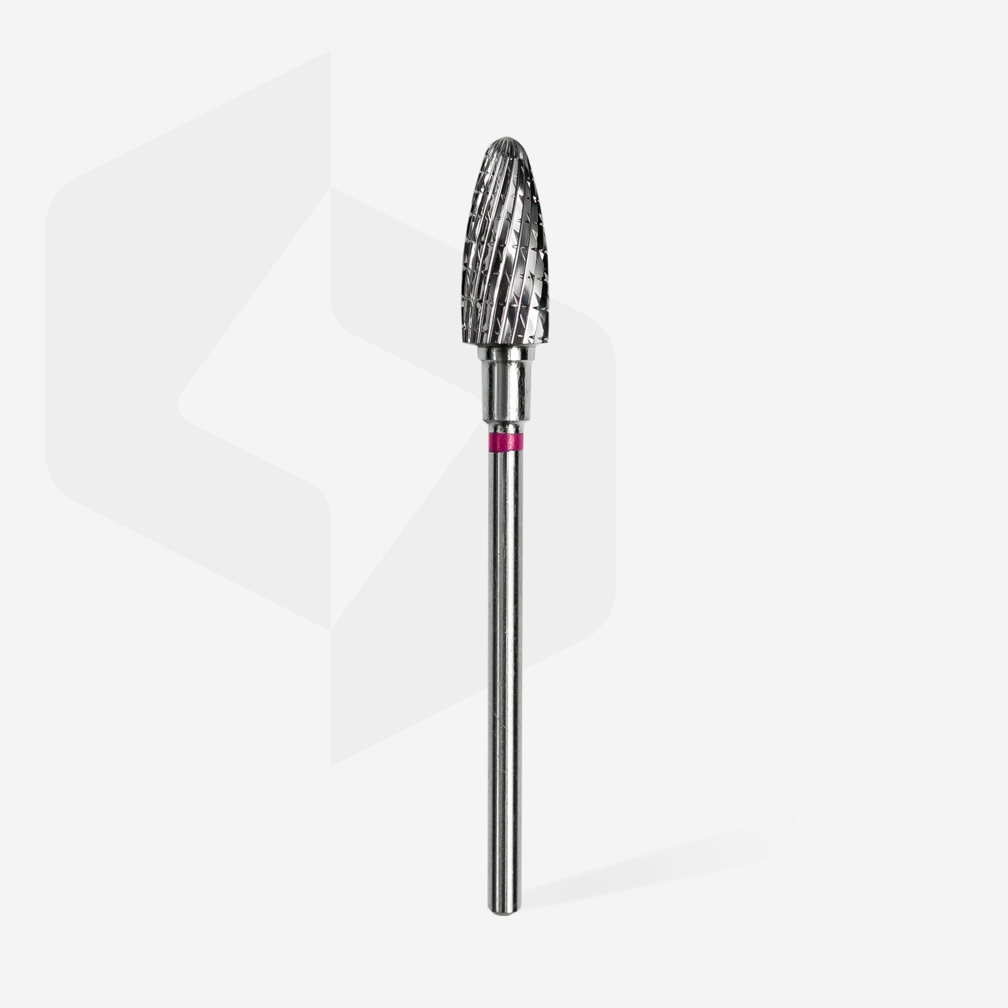 STALEKS EXPERT Carbide nail drill bit corn purple, head diameter 6 mm, working part 14 mm