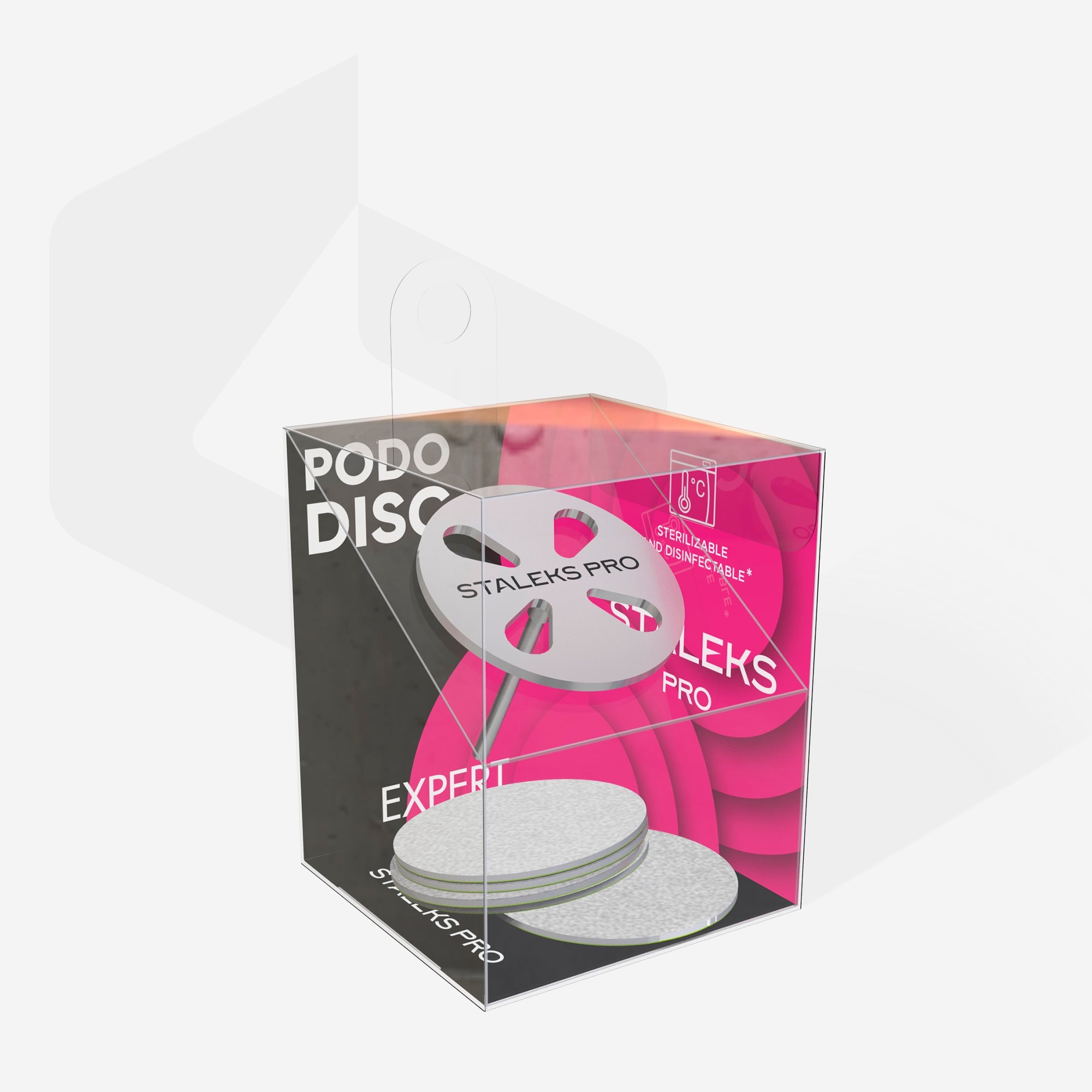 Pedicure disc PODODISC L EXPERT and set of disposable files 180 grit 5 pcs (25 mm)