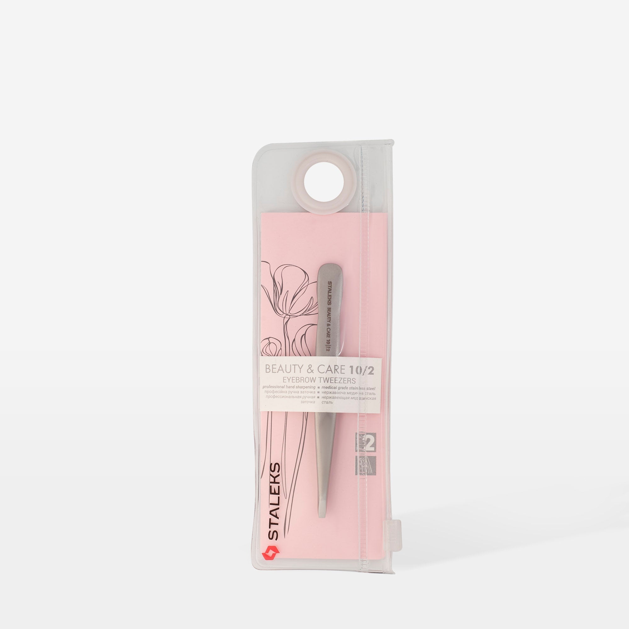 STALEKS BEAUTY & CARE 10 TYPE 2 Eyebrow tweezers narrow straight
