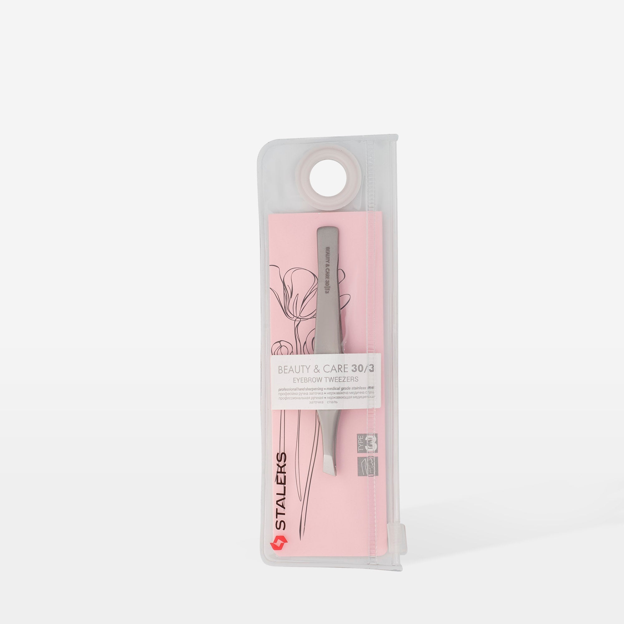 STALEKS BEAUTY & CARE 30 TYPE 3 Eyebrow tweezers wide beveled