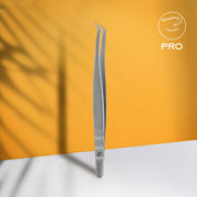 STALEKS EXPERT 40 TYPE 13 Professional lash tweezers with fiber tips, L-shaped, 40'