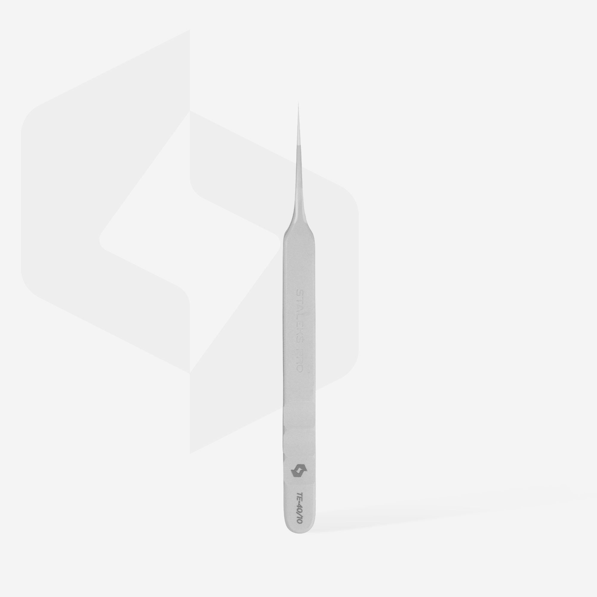 STALEKS EXPERT 40 TYPE 10 Professional lash tweezers with fiber tips, straight