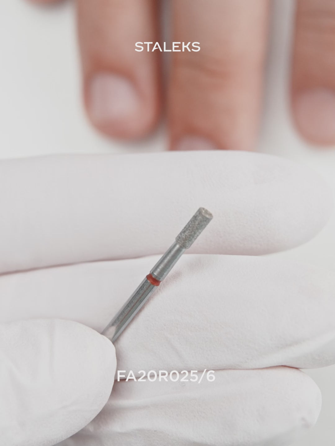 Load Video: STALEKS EXPERT Diamond nail drill bit cylinder red, head diameter 2,5 mm, working part 6 mm