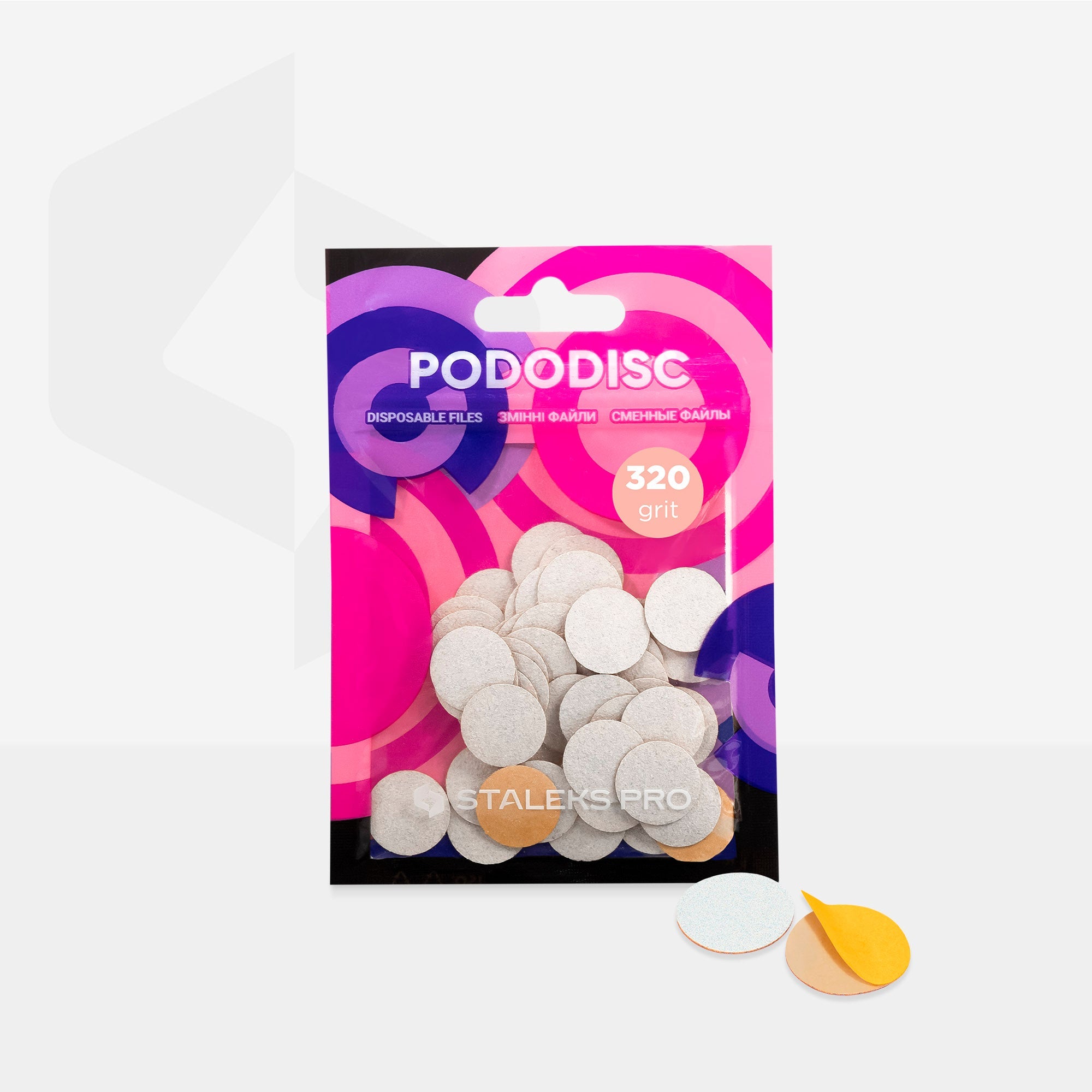 STALEKS EXPERT 15 PODODISC S Adhesive files for pedicure disc, 240 grit 15 mm (50 pcs)