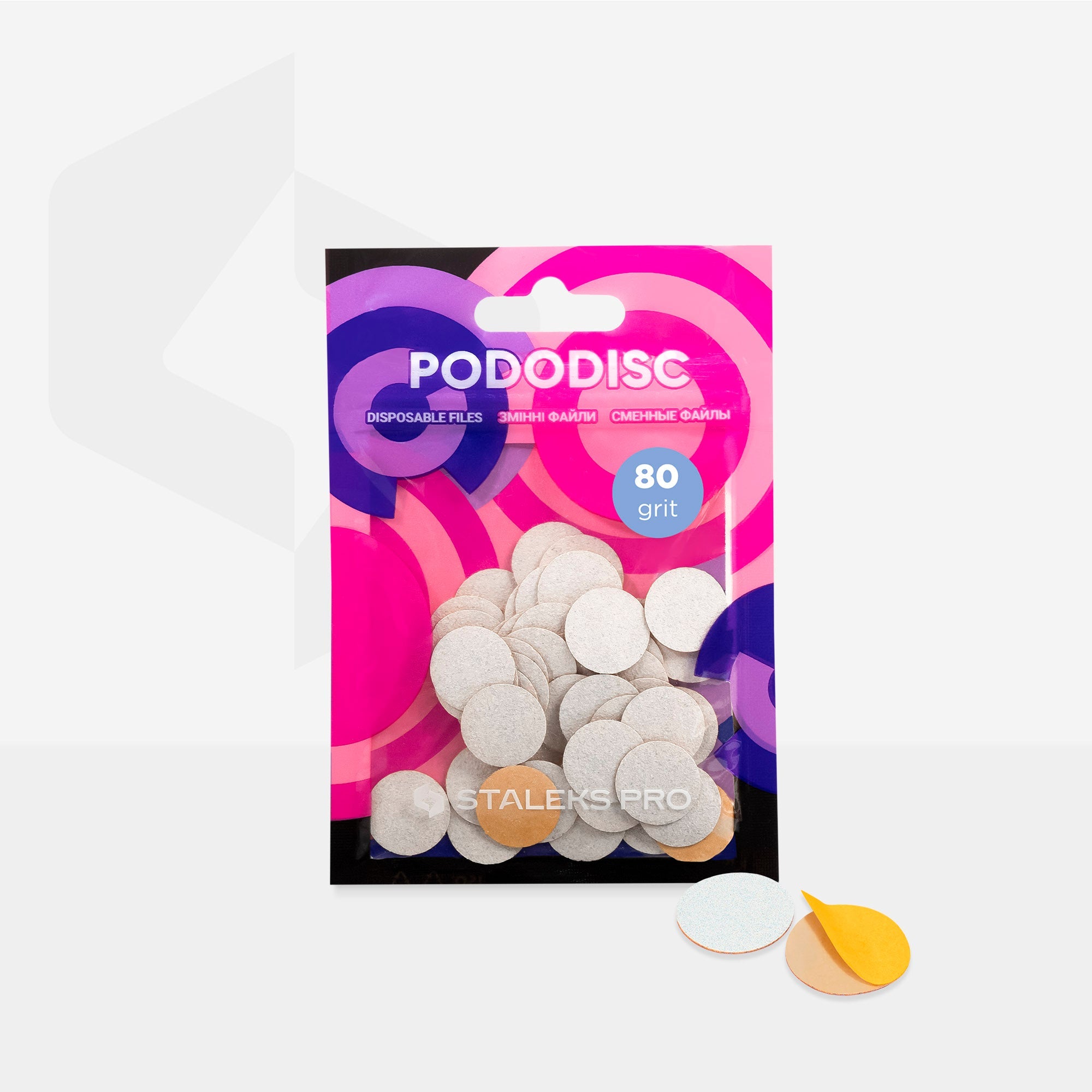 STALEKS EXPERT 15 PODODISC S Adhesive files for pedicure disc, 320 grit 15 mm (50 pcs)
