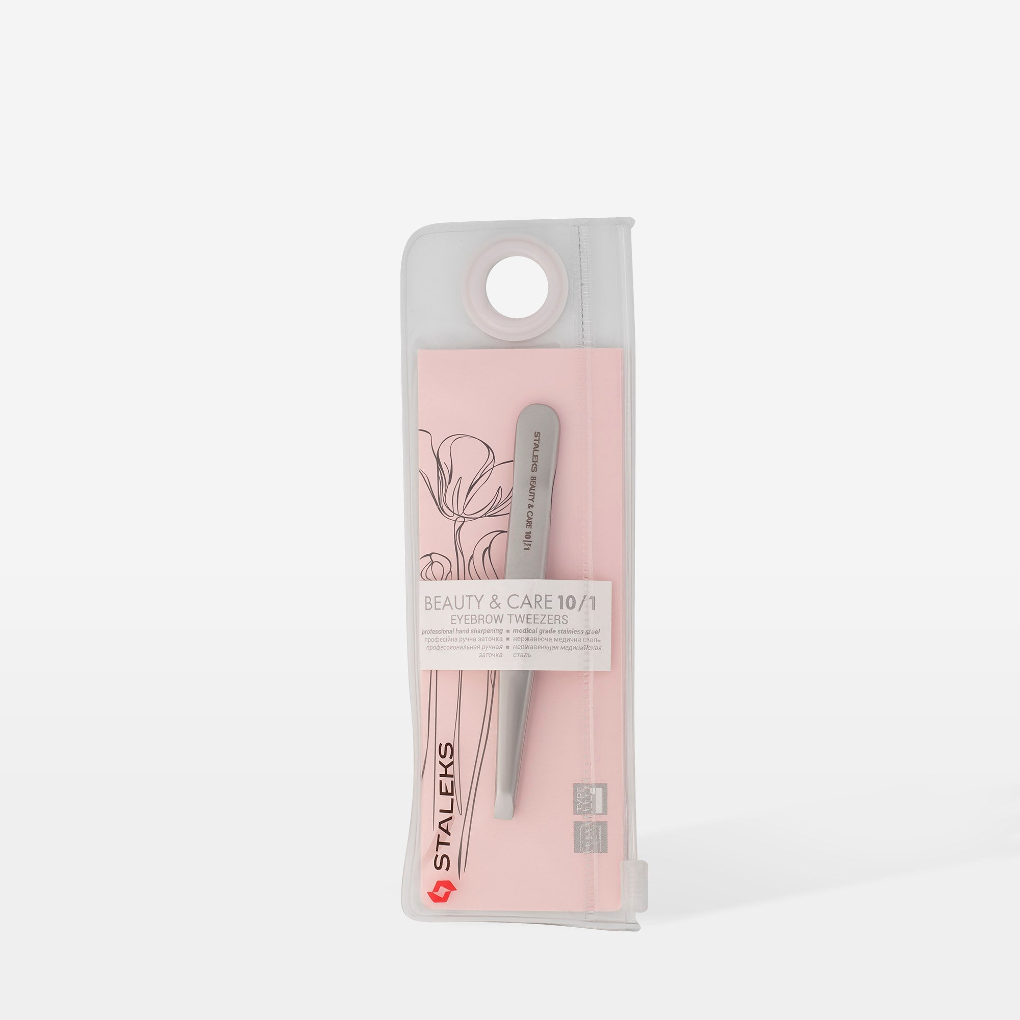 Eyebrow tweezers BEAUTY & CARE 10 TYPE 1 (wide straight)
