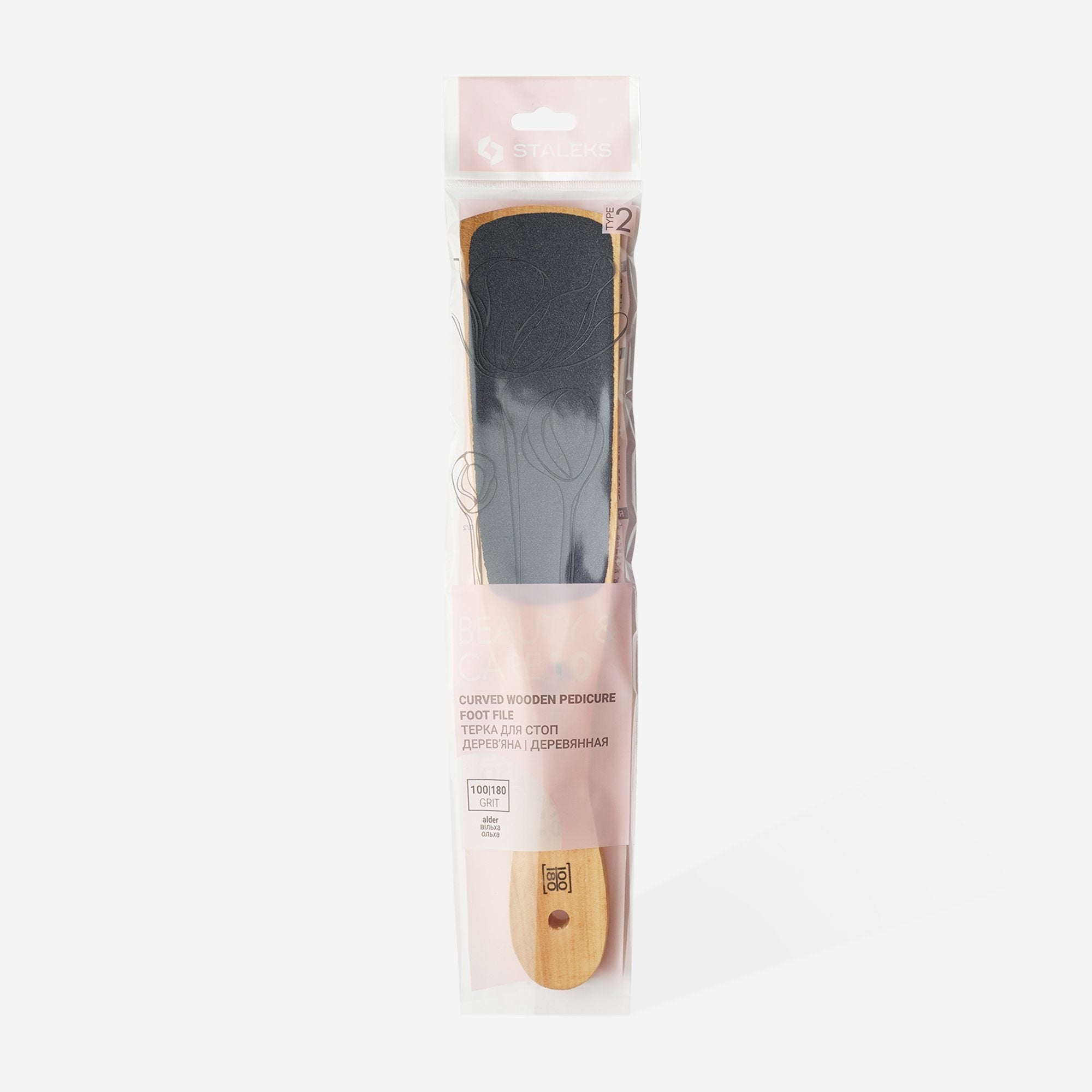 Dụng cụ chà gót chân bằng gỗ BEAUTY & CARE 10 LOẠI 2 Độ nhám 100/180 